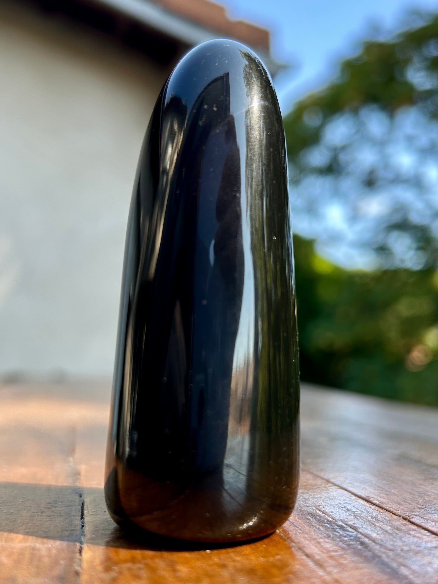 Forme Libre en Obsidienne Œil Céleste – Reflets Subtils – 134g