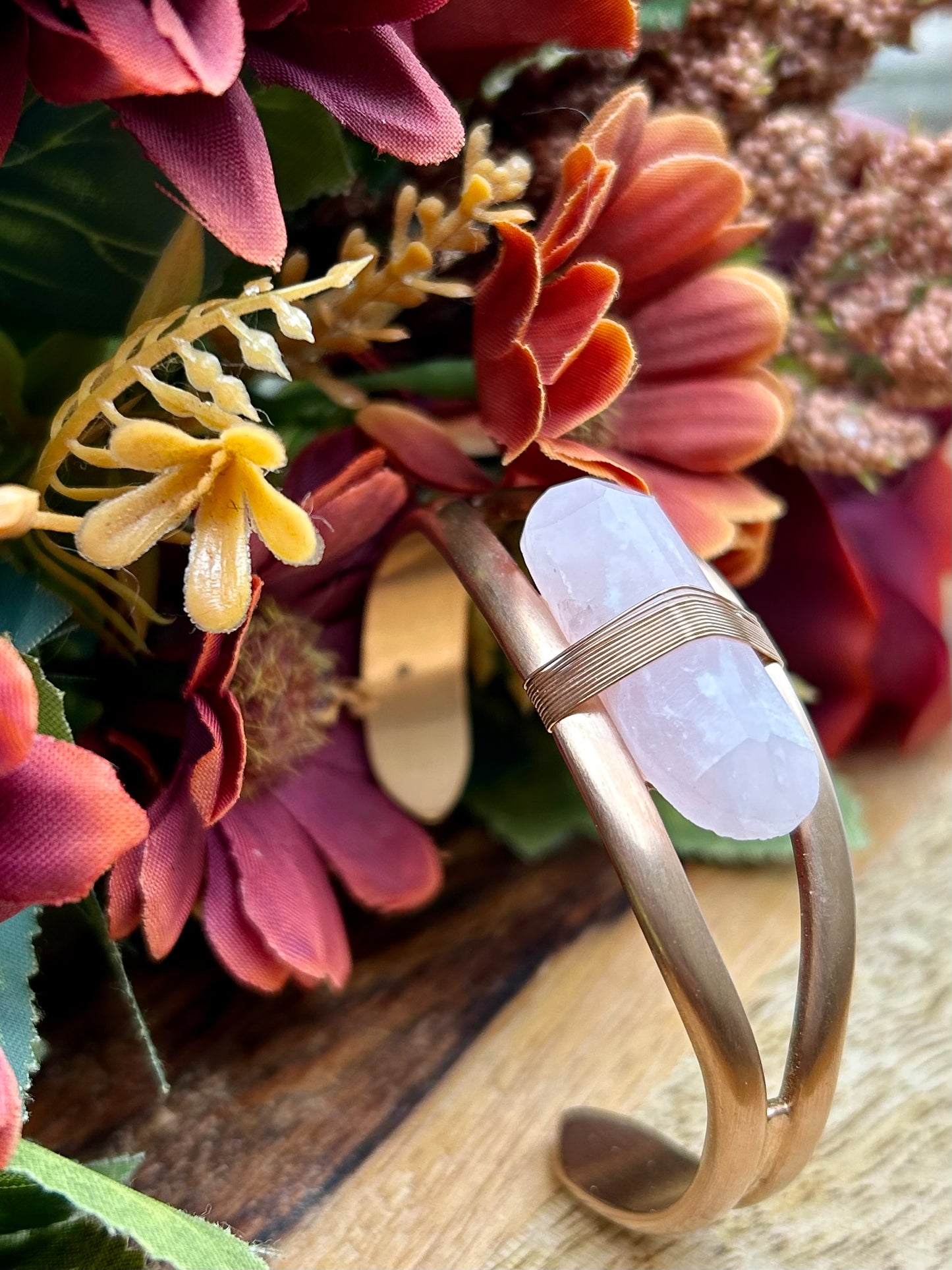 Bracelet Quartz Rose – Acier Brossé Rose Gold (Petite Taille)