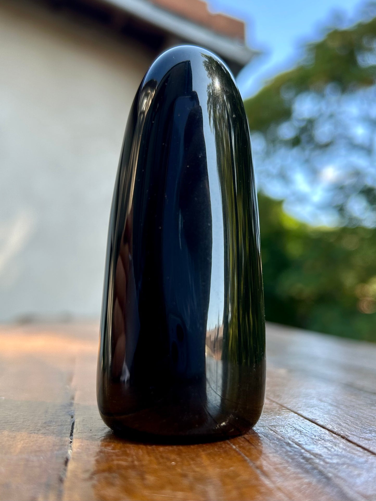 Forme Libre en Obsidienne Œil Céleste – Reflets Subtils – 134g