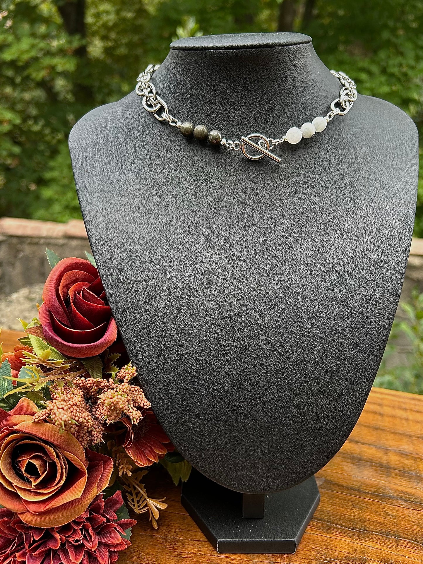 Collier Ras de Cou Équilibre & Protection – Pyrite & Péristérite