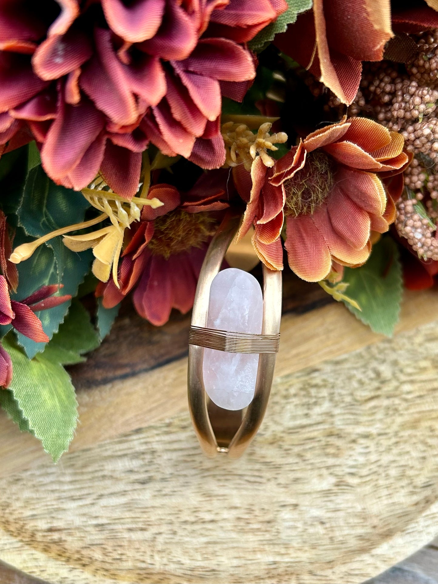 Bracelet Quartz Rose – Acier Brossé Rose Gold (Petite Taille)