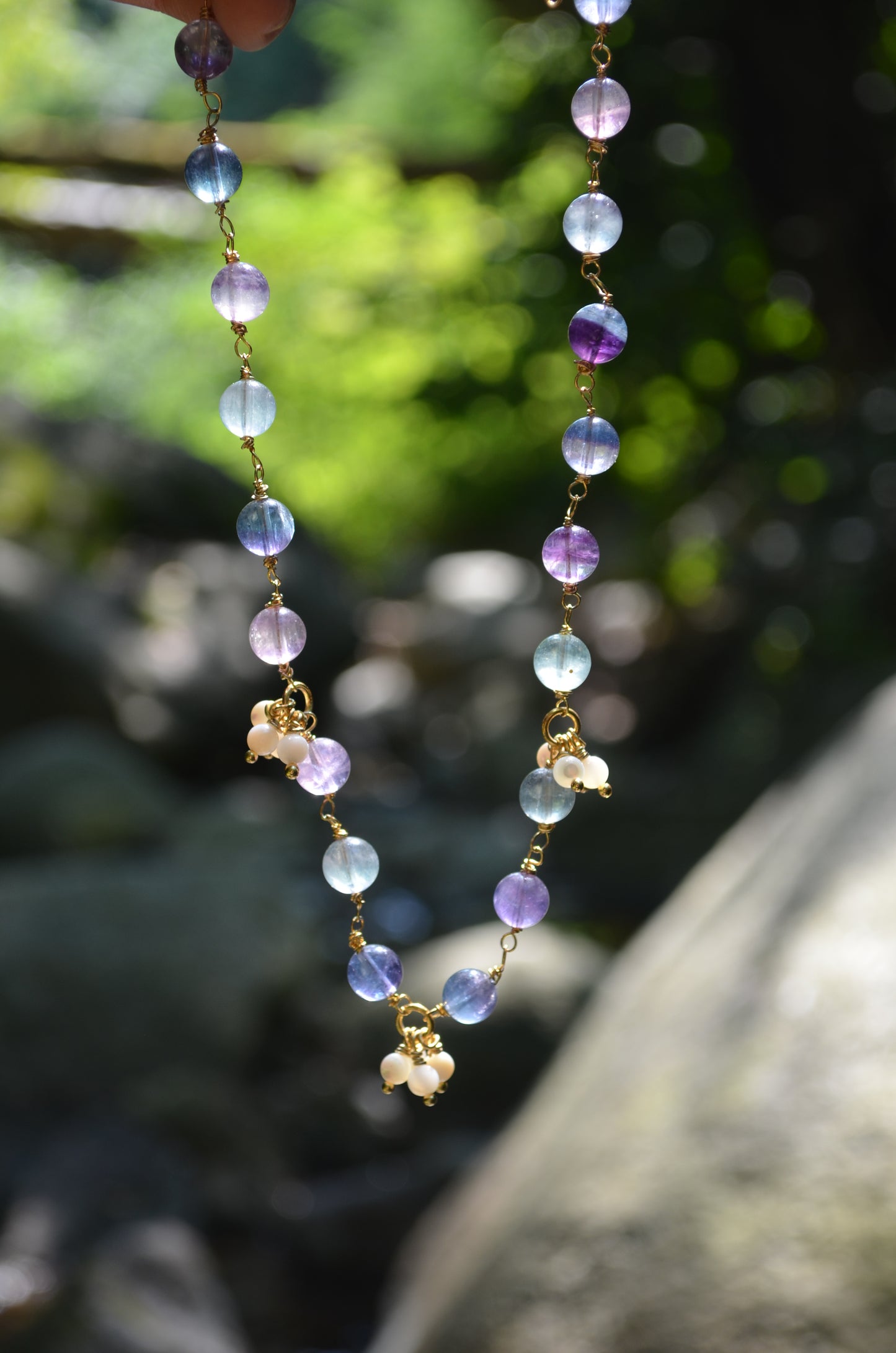 Collier Fluorine Multicolore & Nacre