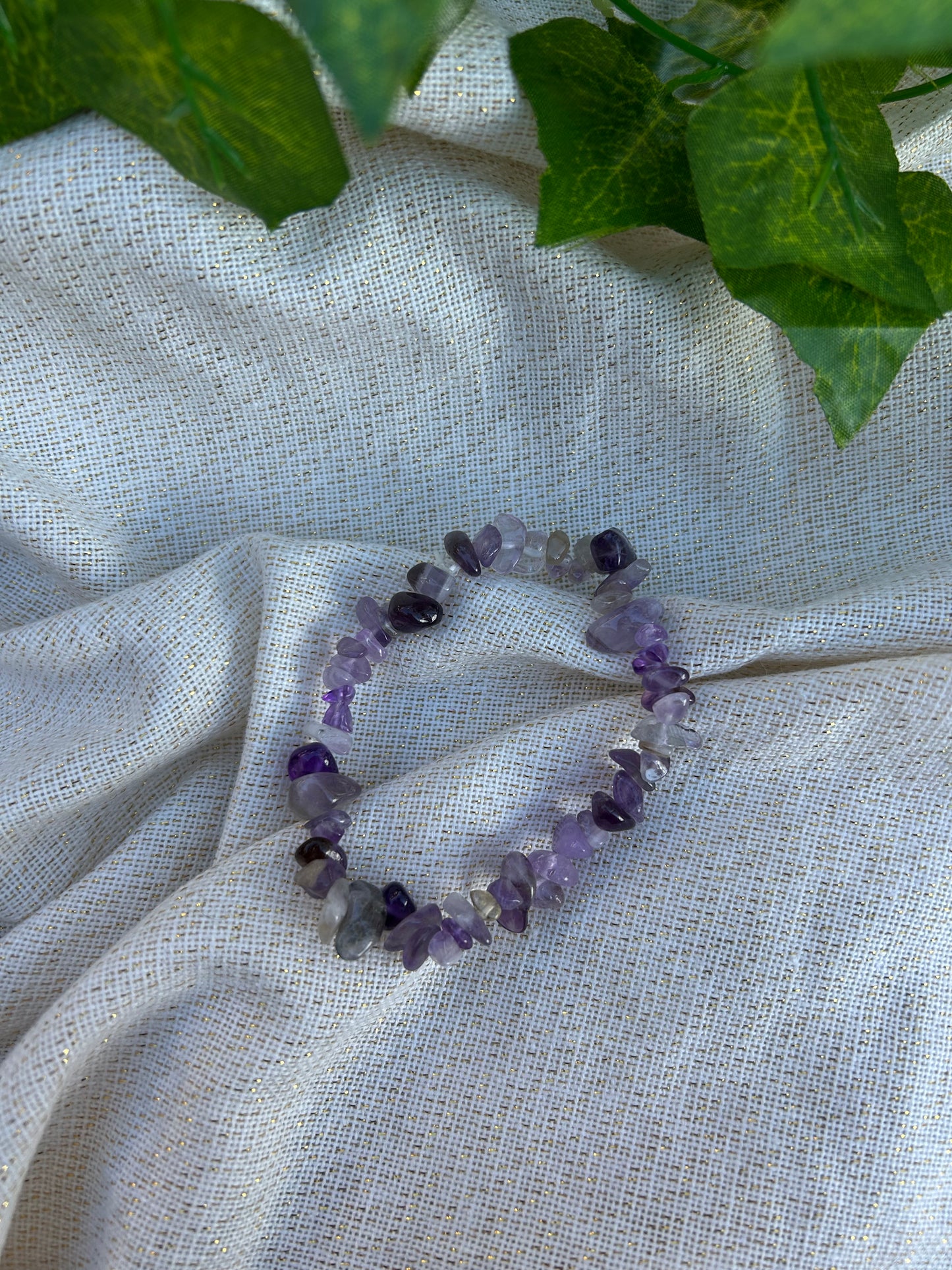 Bracelet Améthyste naturelle élastique