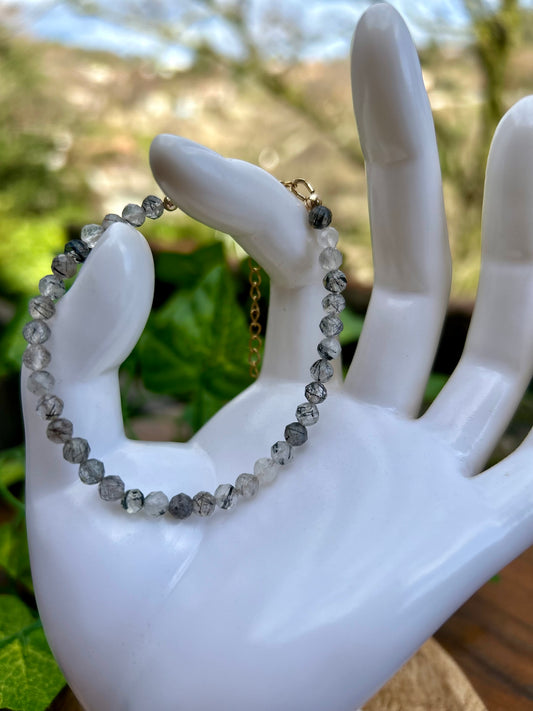 Bracelet en Quartz Tourmaliné – Protection & Clarté