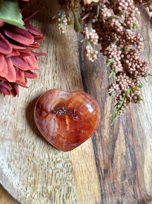 Cœur en Cornaline – Vitalité & Confiance
