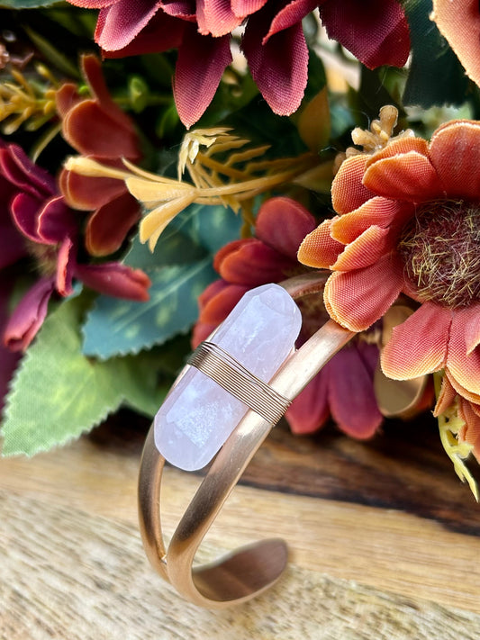 Bracelet Quartz Rose – Acier Brossé Rose Gold (Petite Taille)