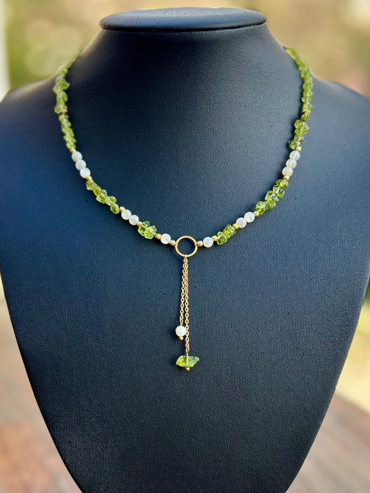 Collier Péridot & Nacre